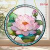 Lotus Flower Printed Acrylic Hanging Sign Suncatchers Stained, Four Seasons Decoration, Novelty Home Decor, Perfect Durable for Bedroom, Store, Office