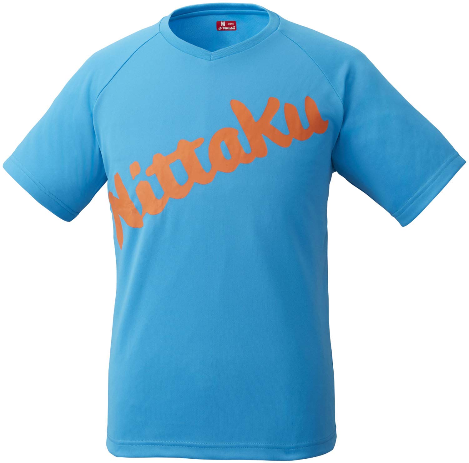 

Nittaku Футболка для настольного тенниса короткого размера с логотипом B, унисекс, рукав, V-образный вырез, синяя, S, NX-2091 синий