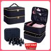 Nail Polish Organizer Handheld Double Layer CosmeticOrganizer Tote Bag For Girls And Women Nail Art, EssentialOil, Cosmetic Set