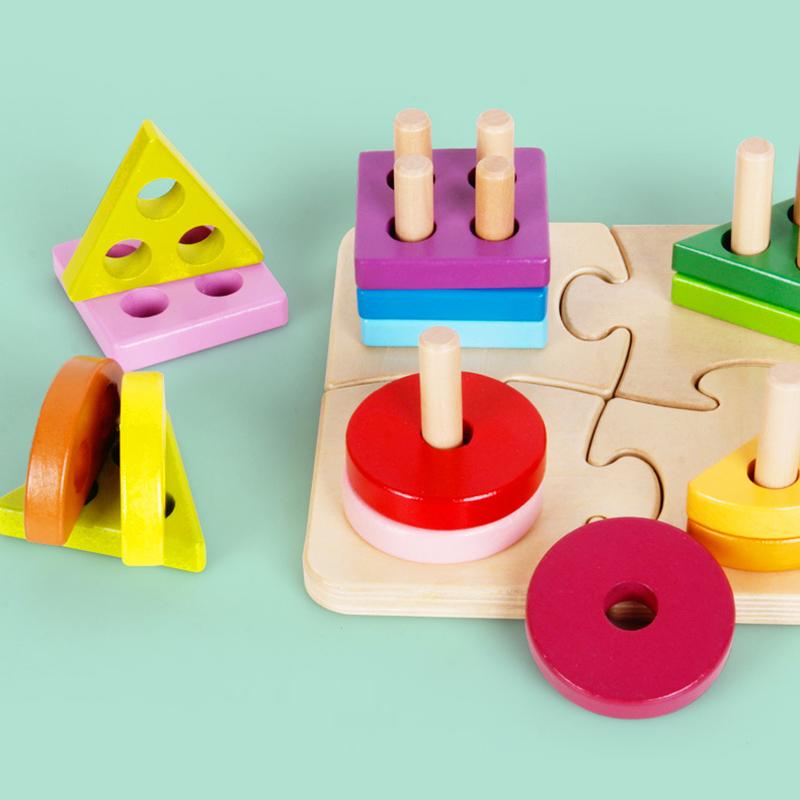 Puzzle Frühe Bildung Sätze von Spalten Baby Geometrische Intelligenz Bord Form Passende Bausteine Spielzeug Lehrmittel Kinder Aufklärung