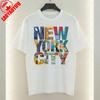 New York City Unisex TShirt Retro Pop Art Graphic Tops Holiday Party Travel Casual Cotton Tee Fashion Streetwear for Women Unisex