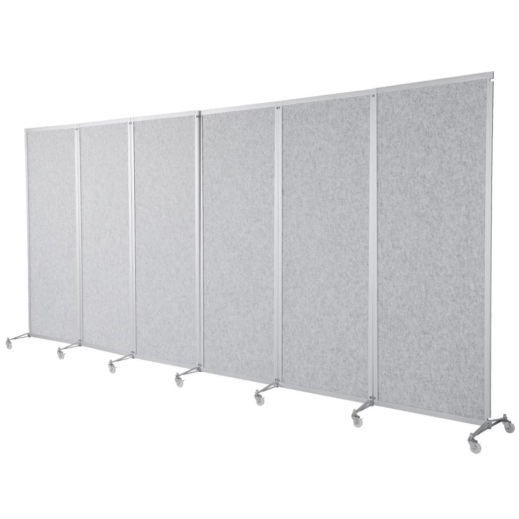 Office Privacy Screen with Lockable Wheels Privacy Partition Separator with Felt Board for Home Dorm Decor