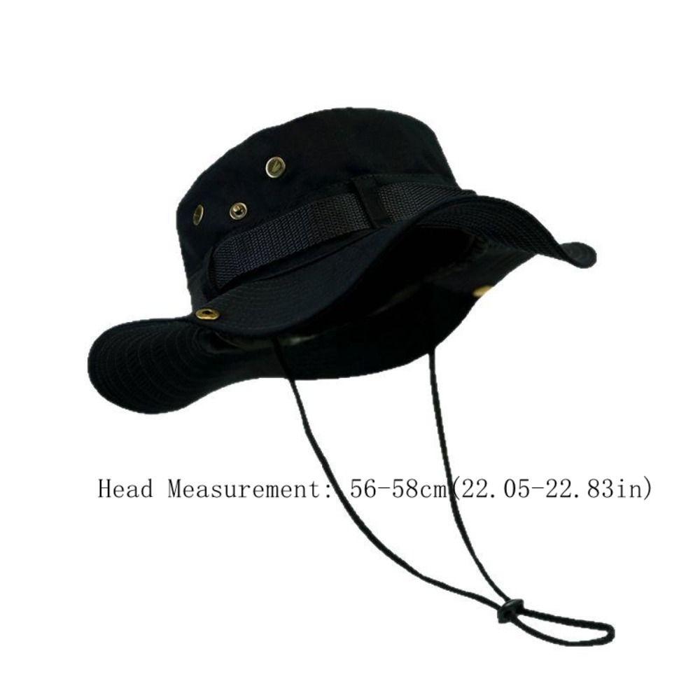 Wide Brim Large Eaves Sun Hat Polyester Wide Brim Bucket Hat Solid Color Sun Hats  Riding Fishing