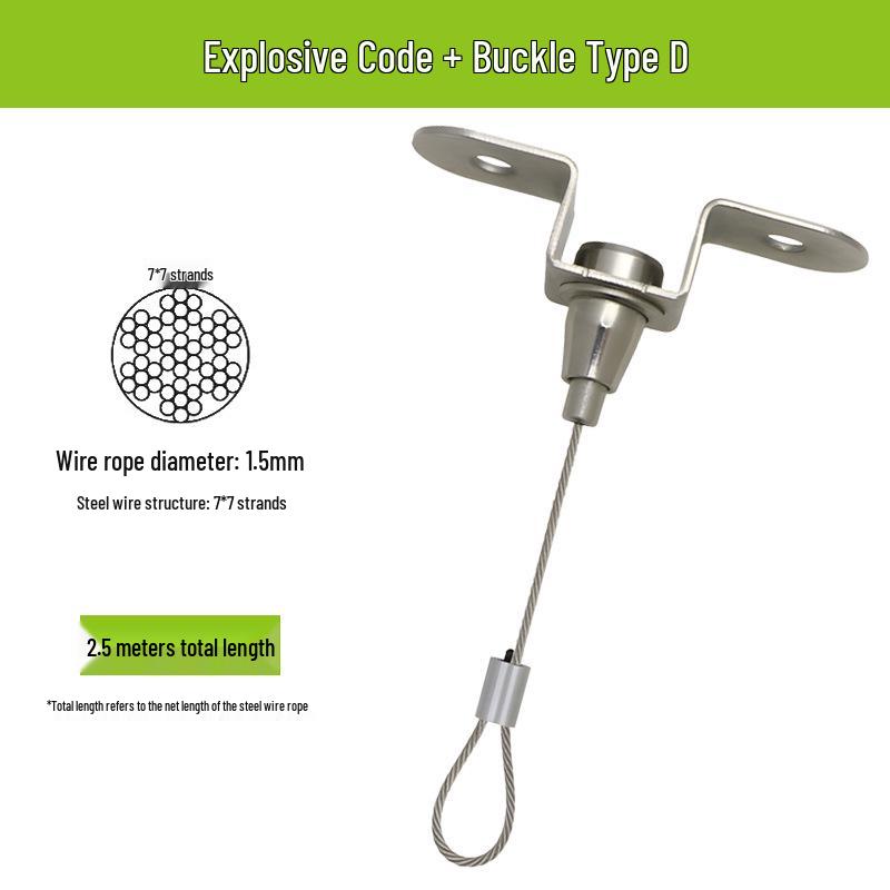 Adjustable Safety Hanging Kit: Rope, Buckle & Acrylic Board Line