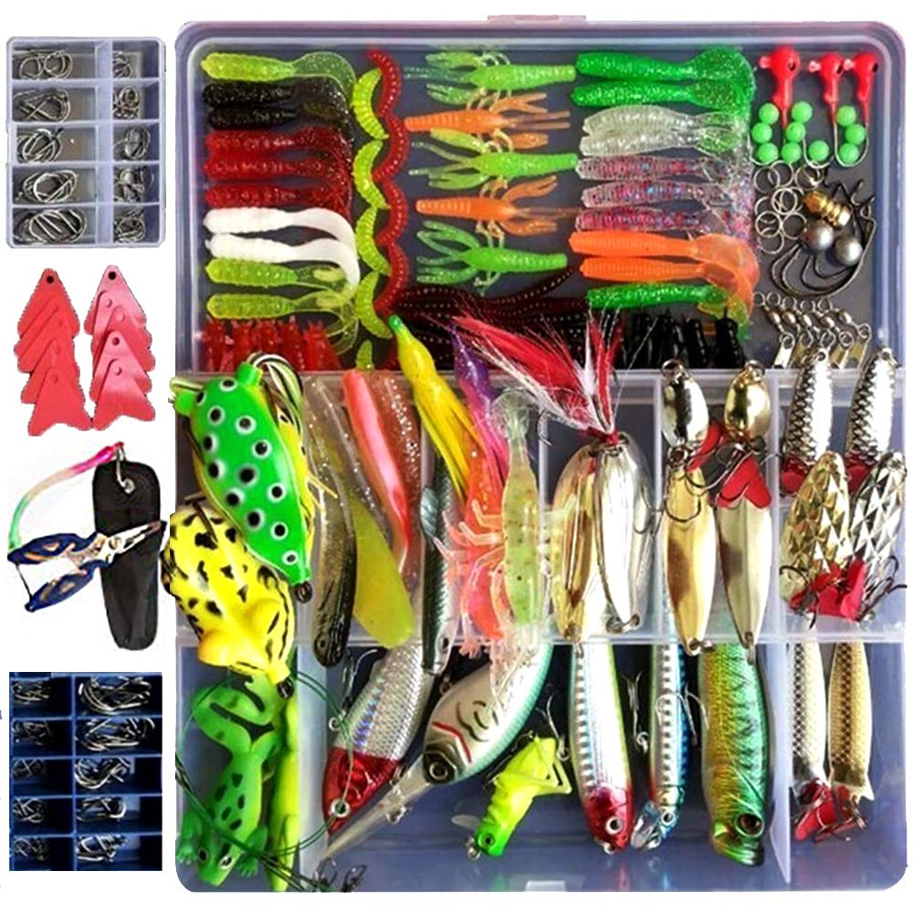 

SportColorful A Complete Bass Fishing Strategy Set with Lure Includes Jig and Includes Hard and Soft Suitable for Saltwater and Freshwater Includes