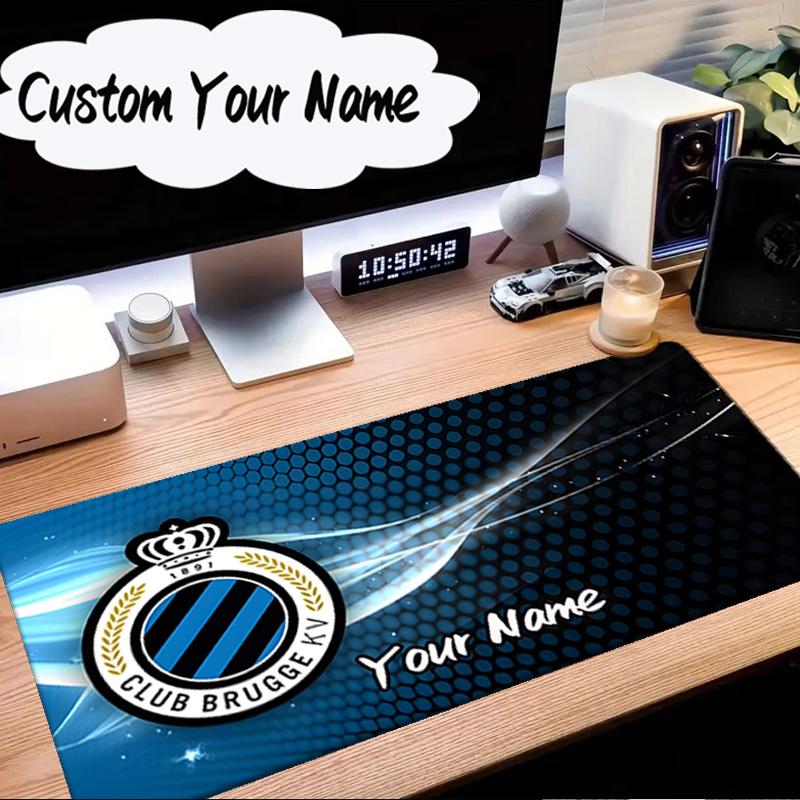 Custom Name Mouse Pad Golden Club Atletico Emblem Mouse Pad Desk Mat, Non-Slip Rubber Backer Pad For Computer Notebook Gaming Mouse Pad Birthday Gift
