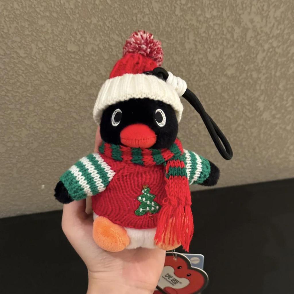 Genuine Penguin Family Bag Charm - Autumn/Winter Series Plush Toy Keychain