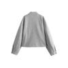 2025 Autumn/Winter Plus-Size Women's Stand-Up Collar Bomber Jacket - European/American Style