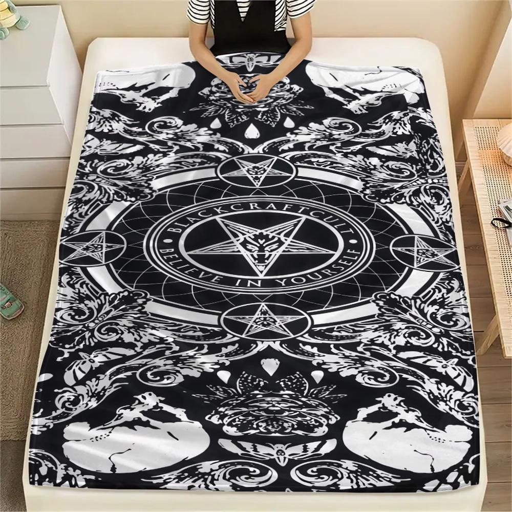 1PC Religion Print FlAannel Blanket, High quality Comfortable for All Seasons, Home Decor, Warmth and Comfort
