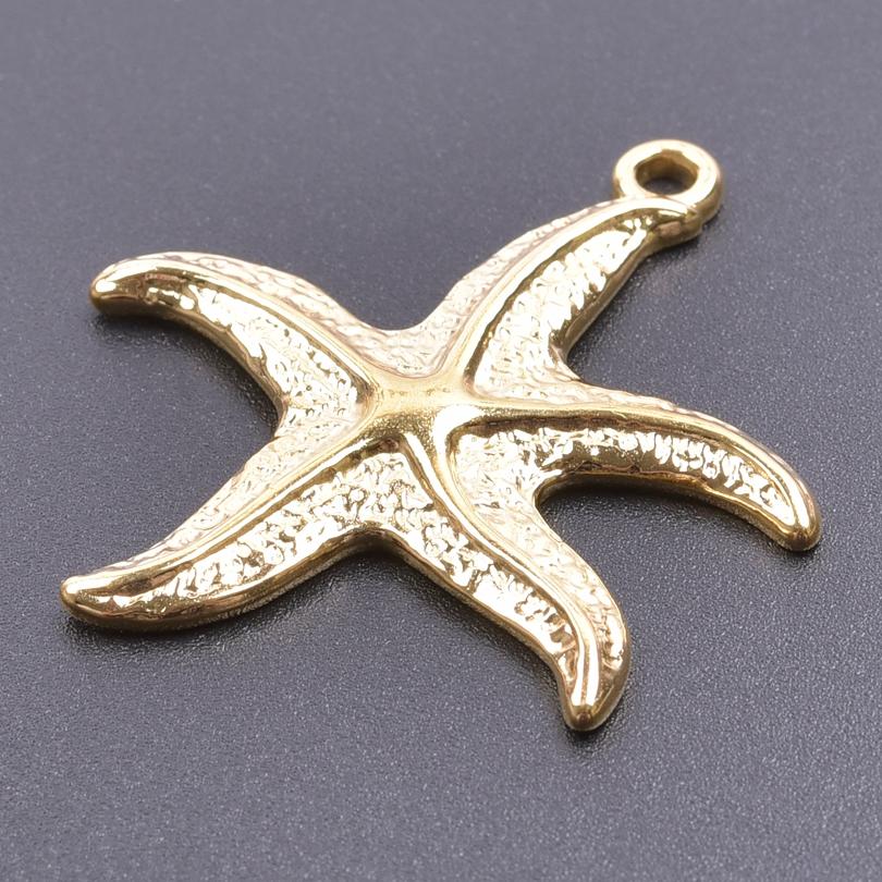 High Quality Starfish Shell Sea Turtle Marine Animals Charms For Jewelry Making Supplies 6pcs Stainless Steel Charm Pendant Bulk