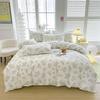 Romantic Peony Floral Duvet Cover Set Reversible Shabby Flower Comforter Cover with 2 Pillowcase Vintage Farmhouse Bedding Set