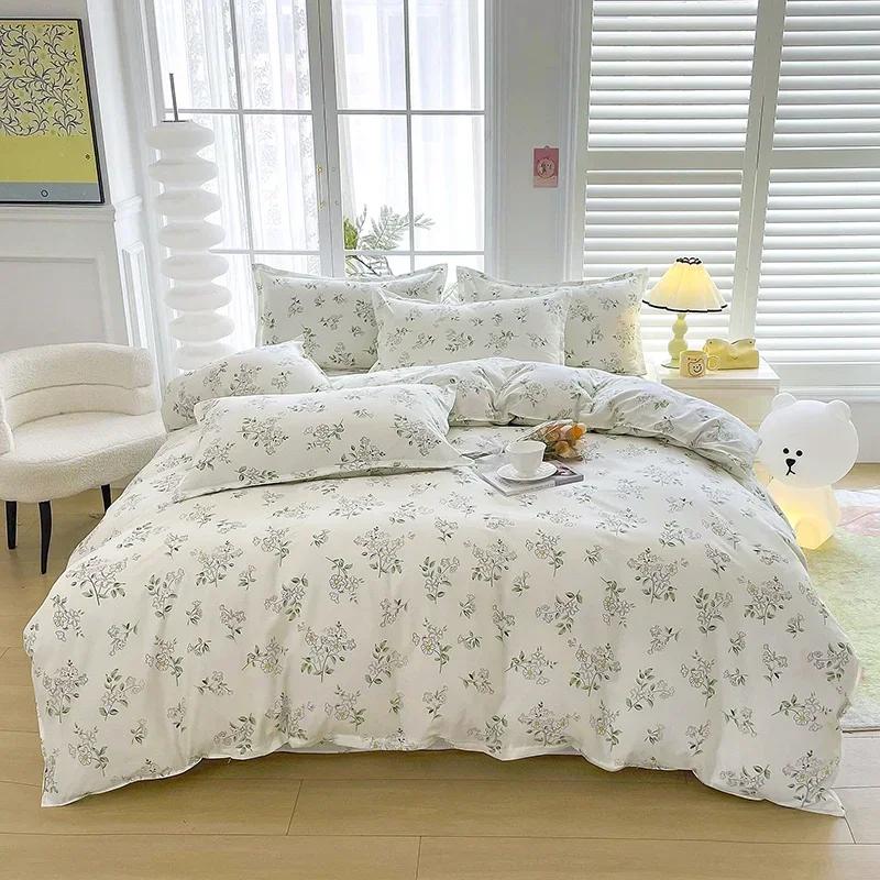 Romantic Peony Floral Duvet Cover Set Reversible Shabby Flower Comforter Cover with 2 Pillowcase Vintage Farmhouse Bedding Set