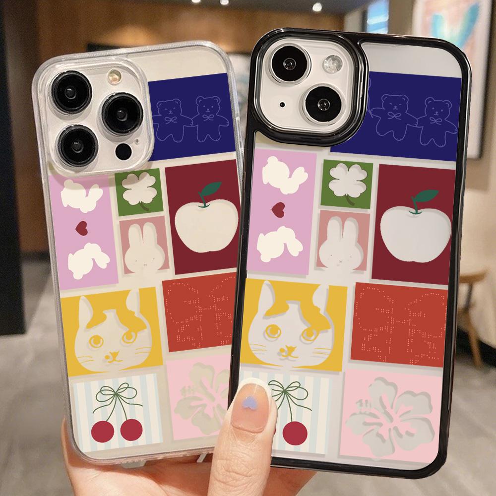 Acrylic Phone Case For iPhone 11 13 16 ProMax Case iPhone 13 14 15 ProMax 12 13 ProMax Case Samsung A55 A05S A54 A06 S22 A15 S23 A12 A22 A52S Cartoon