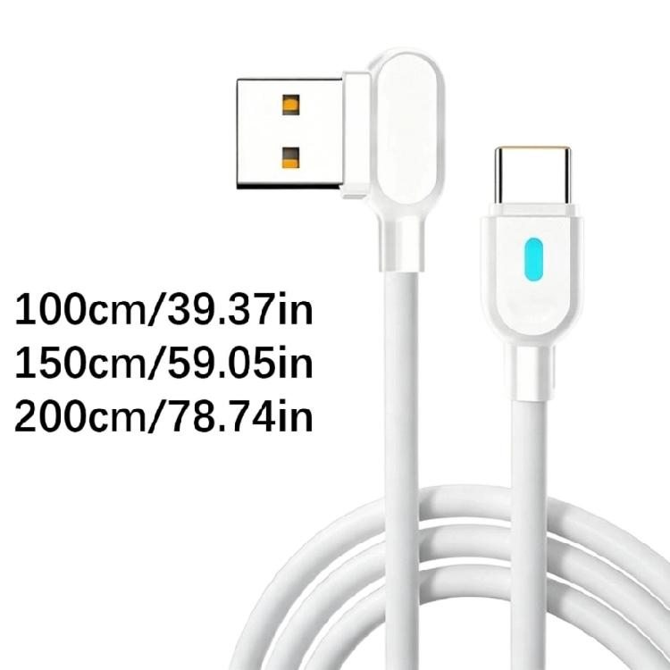 Durability Type C Fast Chargers Cable With 90Degree Angled Design For Smooth Gaming And Longevity Power Delivery Cord