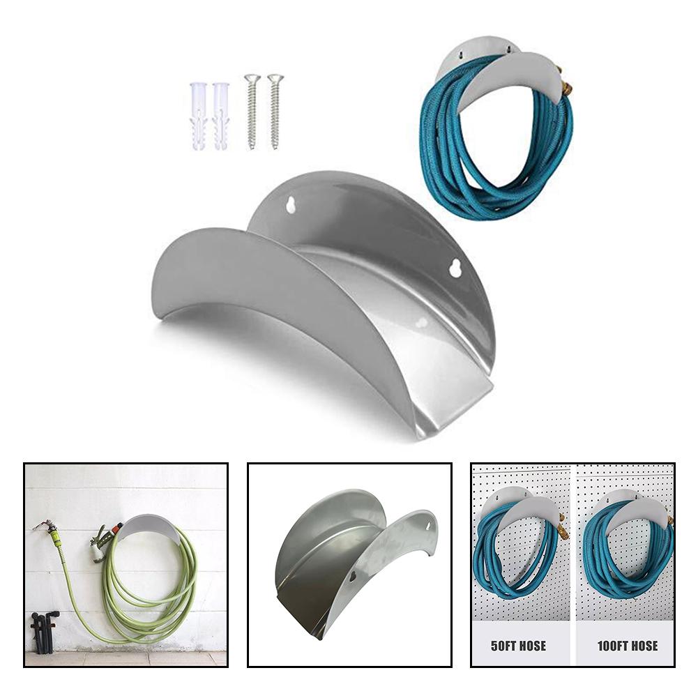 Yard Or Garage Design Hanger Monitor Outdoor Elements Fitment Metal Number Of Pieces Pack Sliver Water Hose Holder