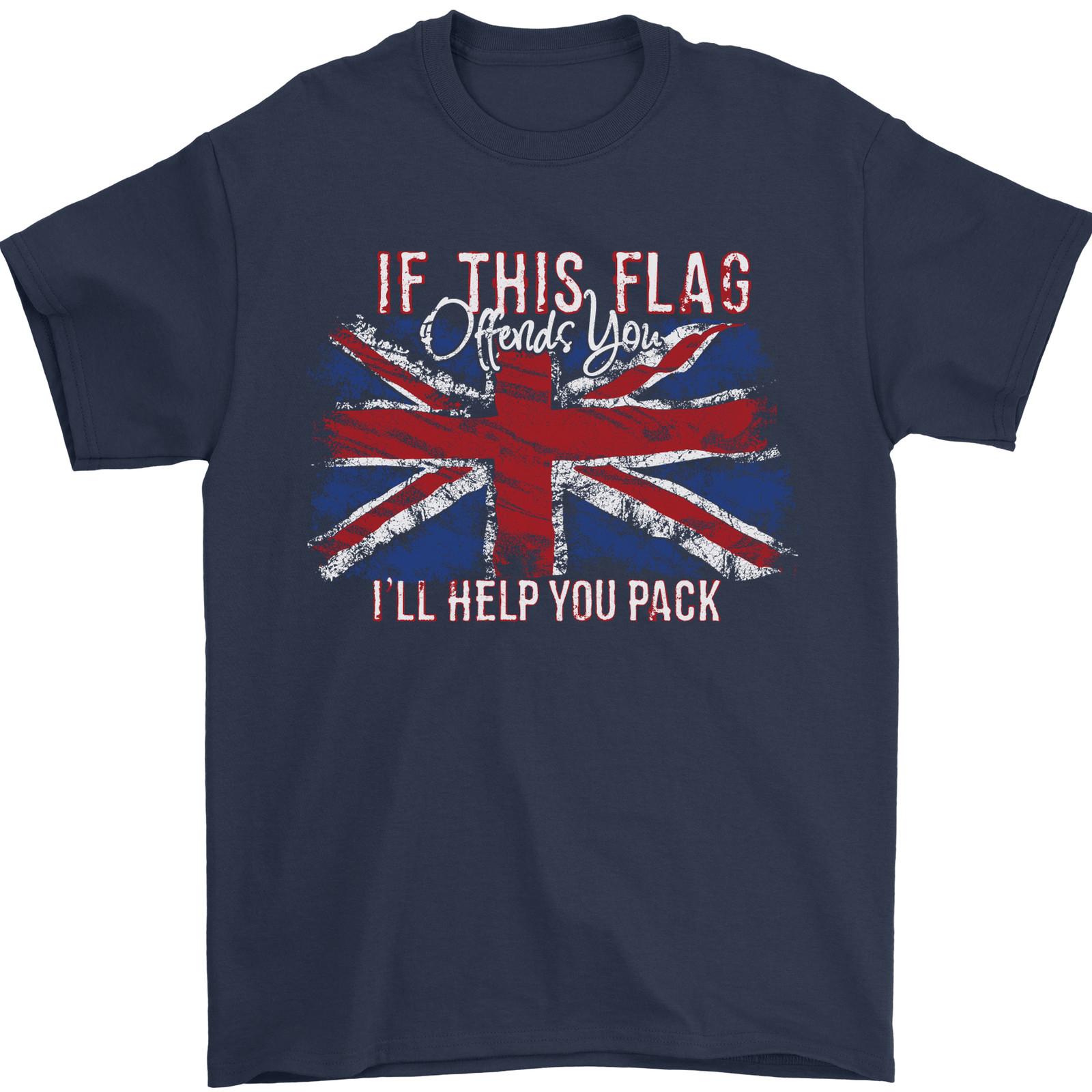 If This Flag Offends You Union Jack Britain Mens T-Shirt 100% Cotton S разноцветный