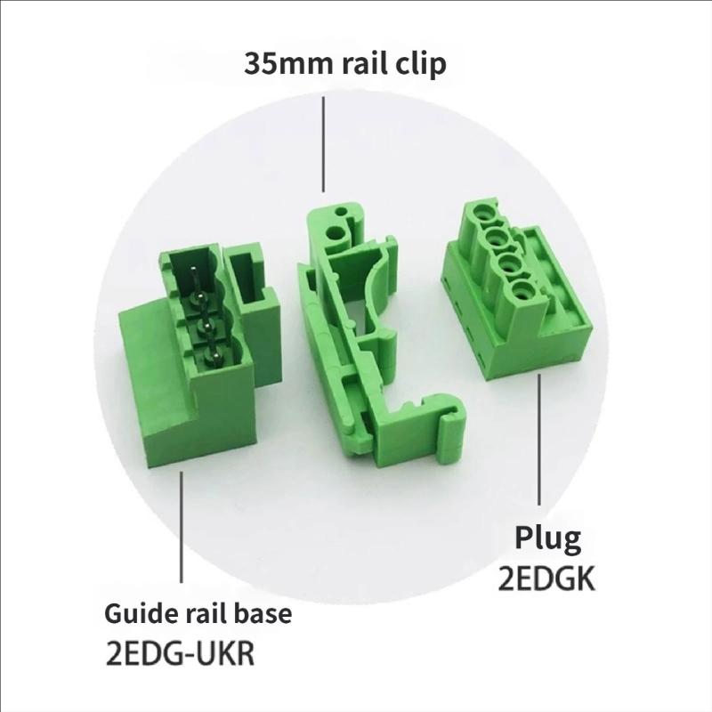 High Performances Rail Type Terminals Block 5.08mm Spacing For 10Amp 300Volt Application Screw Plug-in Connector