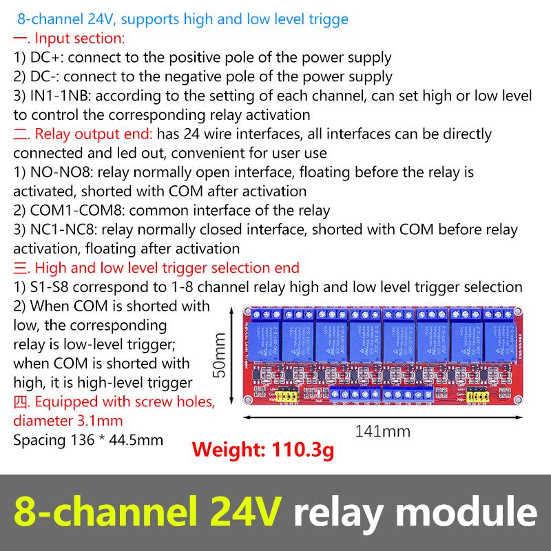 1 1 1 6 8 Channel Relay Module 1V 11V 11V Optocoupler Isolation Relay Board For Arduino