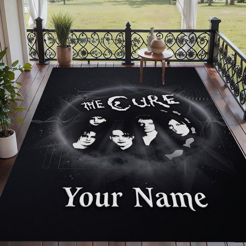 Custom Text Printed Rug The Cure Non Slip Floor Carpet For Home Room Decor