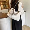 New simple and fashionable plush women's tote bag daily commuting high-grade texture shoulder messenger bag women