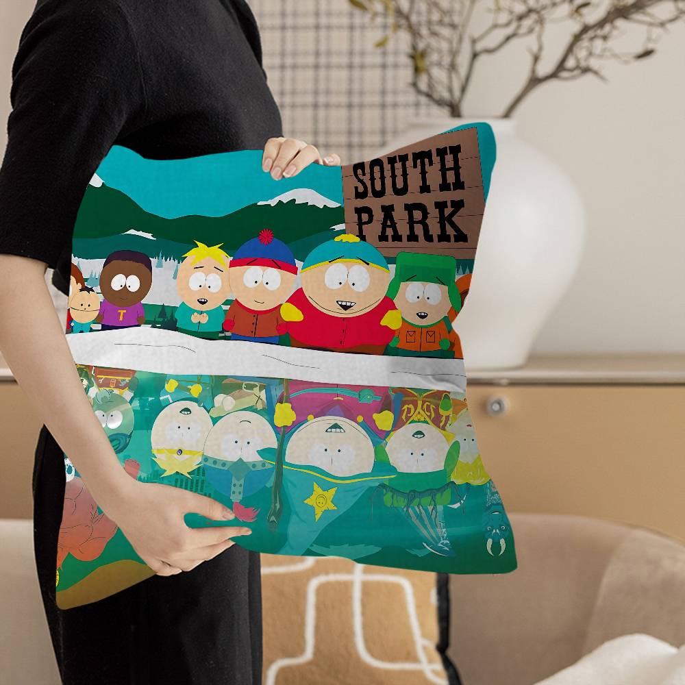 Cartoon S-South Cute P-Park Cushion Cover Pillowcase Upholstery Sofa Throw Pillow Home Decor Pillowcas