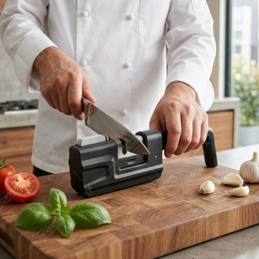 Knife Sharpener Home-use Polish Blades Best Kitchen Scissor Knife Quick Sharpening Tool Non-slip Base Whestone Accessories