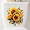 Hyacinth Flower Purple Wall Stickers for Toilet Bathroom Removable Waterproof Decals