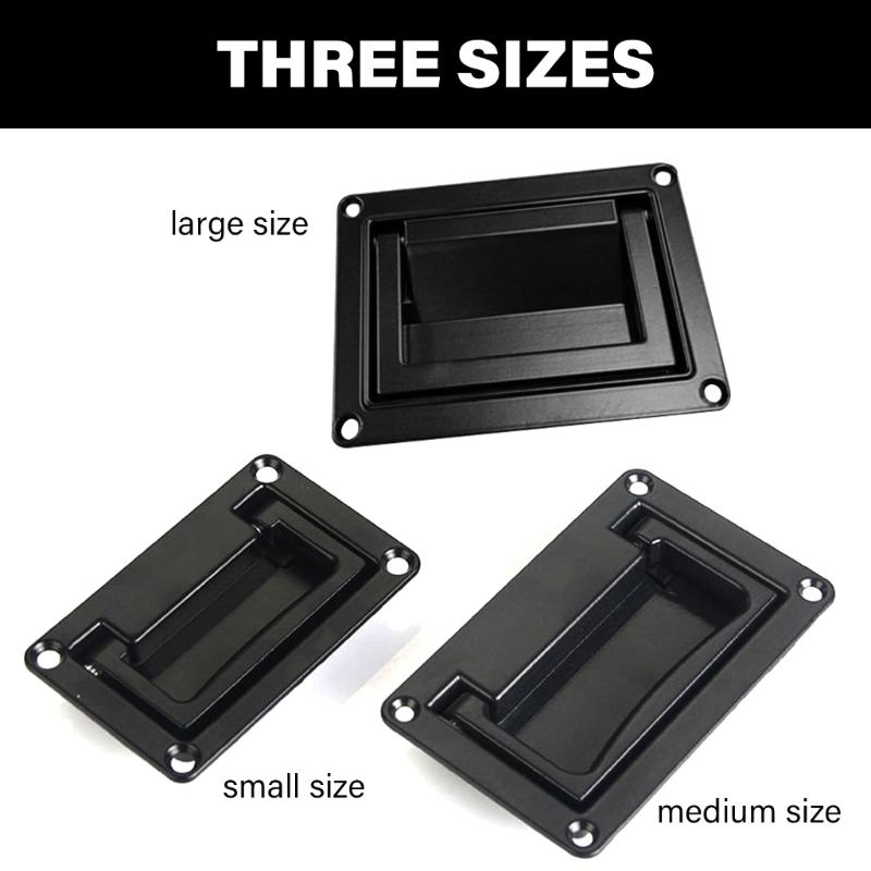 Rechteckiger Einbau-Griff Griff Zinklegierung Paneel Klappgriff Moderner Möbelgriff Beschläge für Truhe Koffer