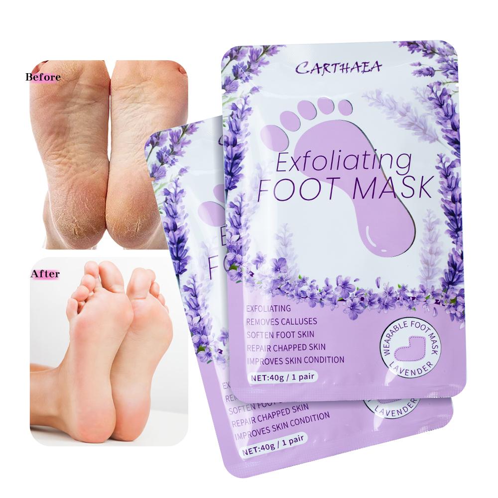 Lavender Nicotinamide Goat Milk Moisturizing Foot Mask Socks Spa Nourishing Repair Dry Rough Feet Foot Care Mask 40G фиолетовый