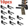 Miwayer Wall Hanger for Guitar from 1 To 10 Pieces, Black Hook for All Sizes, Bass, Mandolin, Banjo, Ukulele, Guitar Accessory