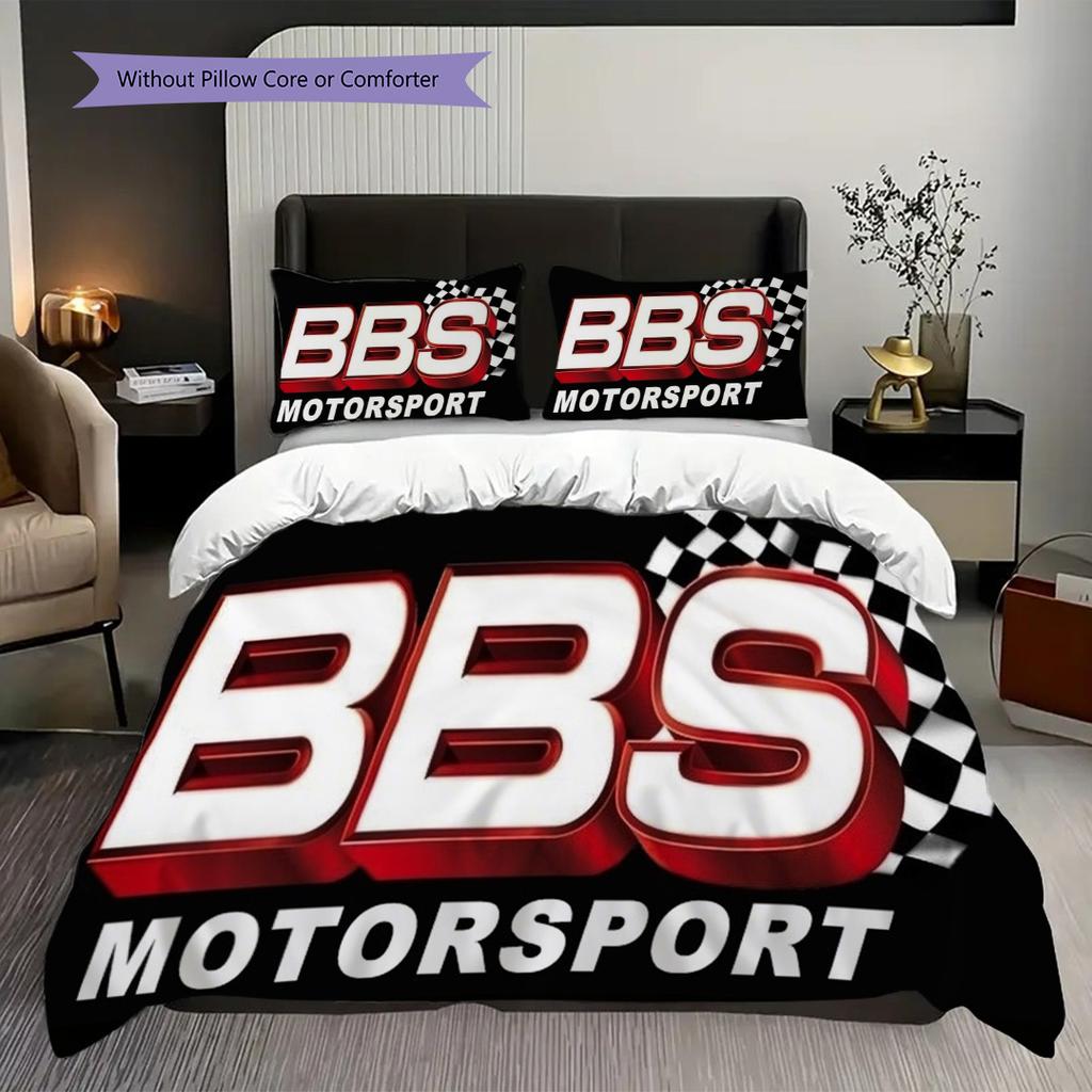 Classic Bbs Wheel Three-piece Set (1 * Duvet Cover + 2 * Pillowcase, Without Core) 2D Flat Duvet Cover and Pillowcase Christmas Birthday Gift