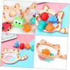 Bath Toys Fishing Set Bright Cartoon Cat Animals Colorful TearResistant Water Play Gift