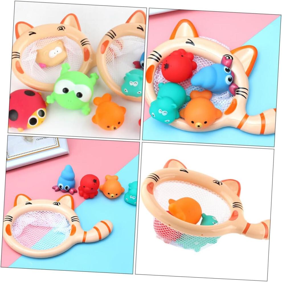 Bath Toys Fishing Set Bright Cartoon Cat Animals Colorful TearResistant Water Play Gift