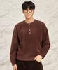 HYOJI Fw Oversized Heavy Angora Semi-Crop Henley Neck Knit (7 Colors)
