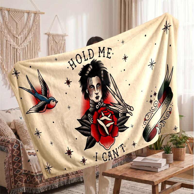 Warm Flannel BlanketEdward Scissorhands Soft Cozy Throw Blanket for Bedroom Couch