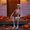 Life-like Skeleton Decoration 3ft Life Size Halloween Skeleton Full Body Posable Plastic Prop Realistic Model Human Bones for Yard Patio Lawn Garden