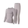 Unisex Winter Cotton Thin Underwear Set: Crew Neck Top & Pants