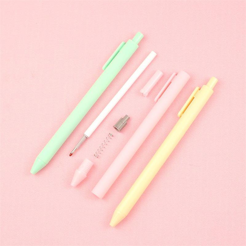 Macaron Color Click Ballpoint Pen - Creative Candy Colors for Students, Learning, Office, and Signature Use