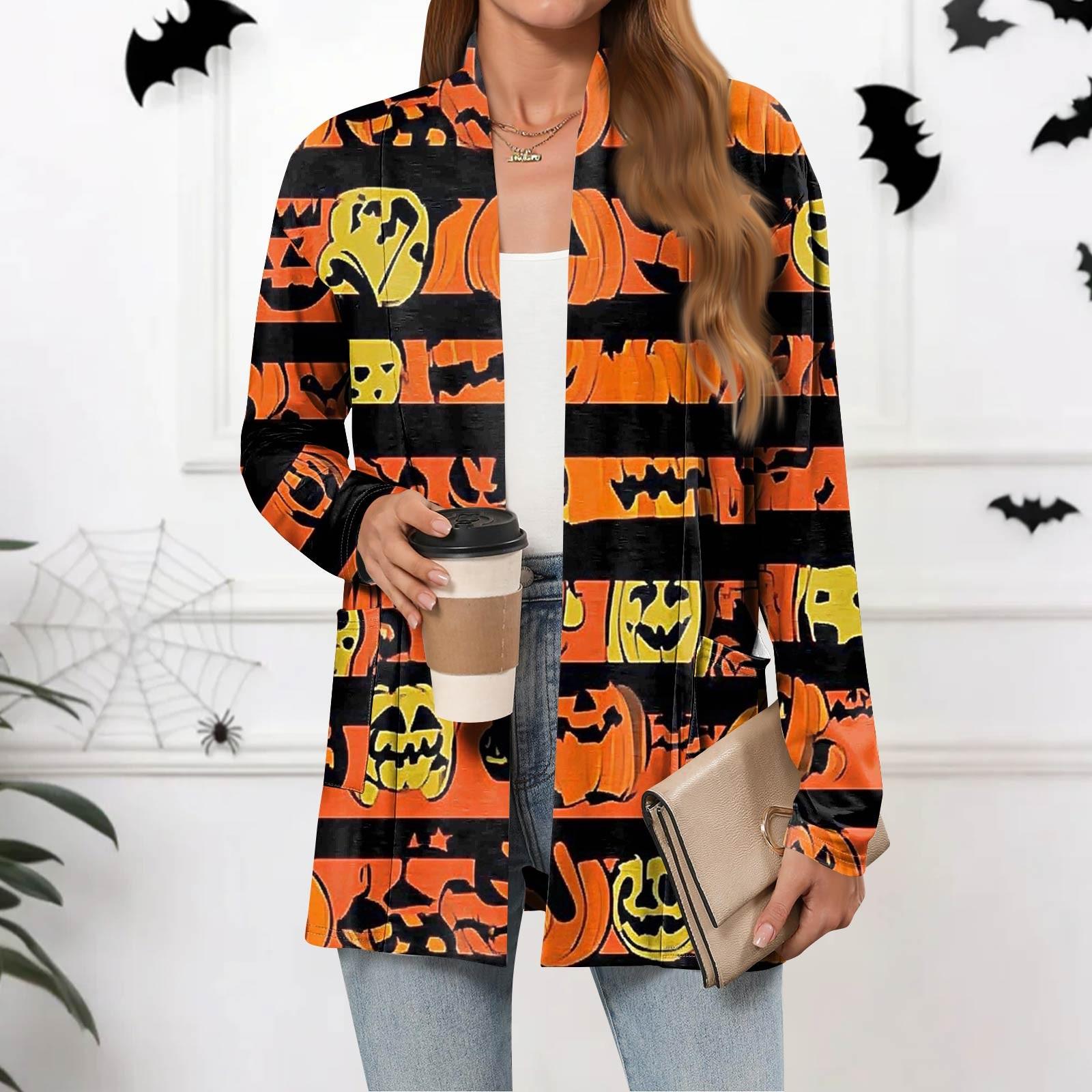 

Женские легкие кардиганы с открытой передней частью, с длинными рукавами, повседневные, свободные, тонкие кардиганы с карманами M оранжевый