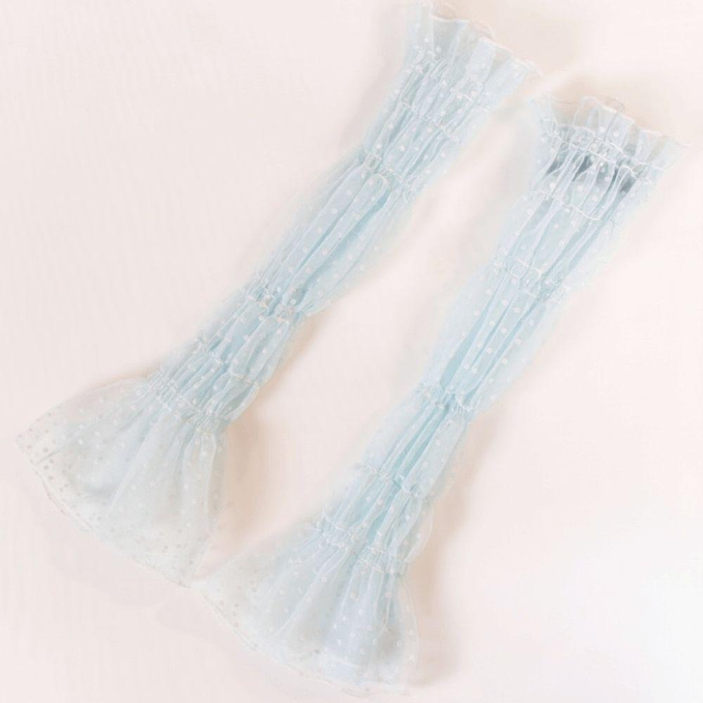 Fingerless Lace Arm Sleeves Polka Dot Lace Arm Cover Fashion Fingerless Long Gloves Women