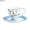 BRBlå Fågel Keramisk Kaffemugg Fat Retro Eftermiddagste Kaffekopp Tekanna Fat Set Par Kopp Set Hem Kreativ Dryckeskärl MuggEY