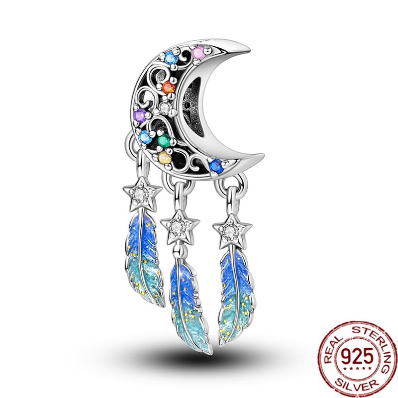 Genuine copper Dreamcatcher Tassel Charm Bead Charms Bead Charms Ideal For Women Authentic Bracelets Bangles Fashion Do It Yourself Jewellery Hot Gift