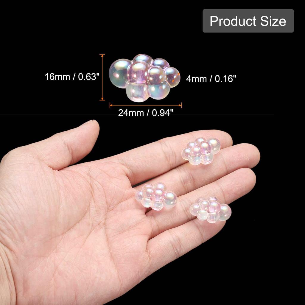 CoCud Miniatura Casa delle Bambole Grappolo di Bolle, 1:Schiuma Acrilica Opaca Rosa Scala 16 (Per Artigianato Fai da Te, Decorazioni da Spiaggia Fatate), 1 pezzo