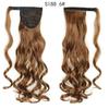 22" Long Ponytail Hair Extension Wrap Around Pony Tail Clip in Curly Wavy Synthetic Fake Hairpiece for Women Daily Life