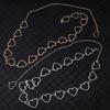 Fashion Hollow Splicing Love Heart Waist Chains for Women Hiphop Cool Waist Belts Double Layer Heart Trouser Chain Jewelry Gifts