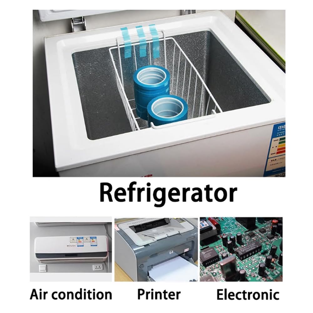 Refrigerator Tape PET Fridge Non-Residual Adhesive Tape for Fixing Drawer Refrigerator Air Conditioner Printer Fixed Tape (30mm*50M), Transparent