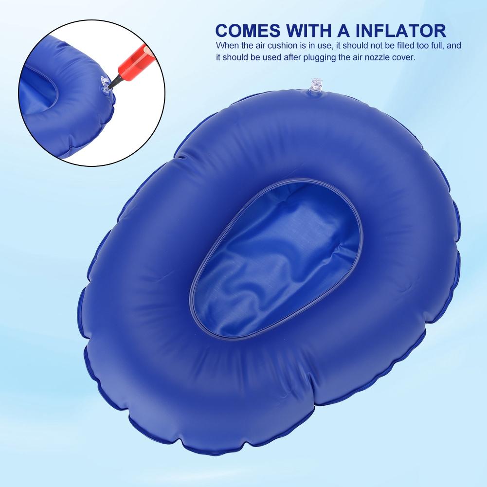 Professioanl Air Inflation Blue Seat Cushion Portative Chair Cushion  Foldable Back Cushion