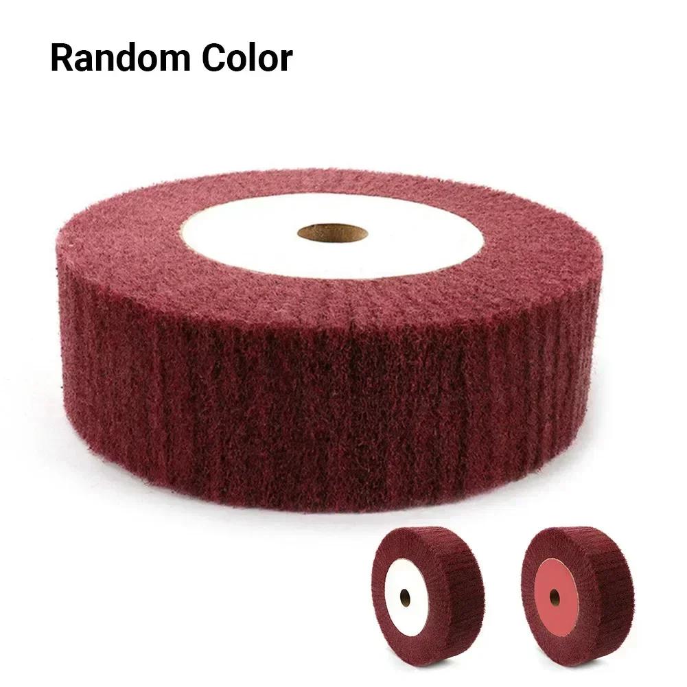 150/200mm Nylon Fiber Flap Polishing Wheel Disc 320 Grit Non-Woven Abrasive Buffing Pad Abrasive Scouring Grinding Flap Wheel