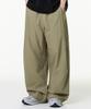 MOZMOZ Linen-Like Wide Pants Khaki