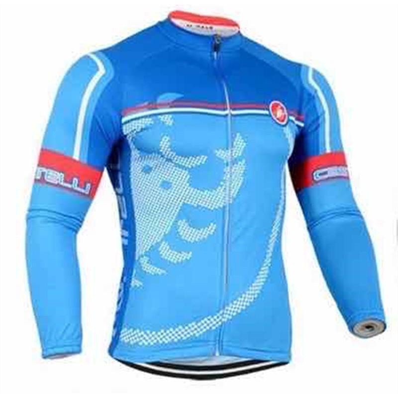 Mens Thermal Cycling Jersey Set Long Sleeve Winter Bike Riding Outfit Road Mountain Bikes